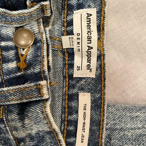 American Apparel High Waist Jean Size 25 Long - Picture 4 of 5